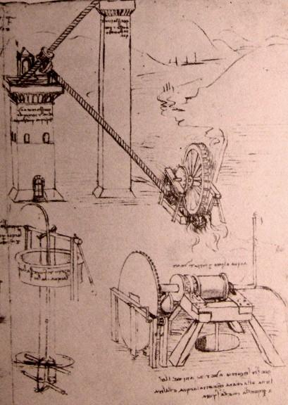 WikiOO.org - Encyclopedia of Fine Arts - Maalaus, taideteos Leonardo Da Vinci - Drawings of machines