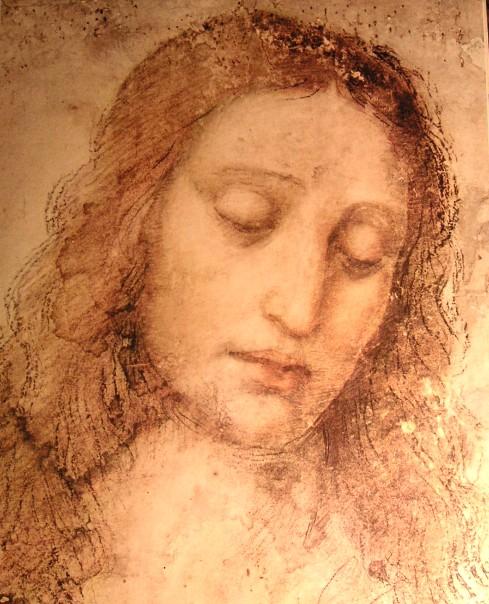 WikiOO.org - Encyclopedia of Fine Arts - Maalaus, taideteos Leonardo Da Vinci - Study of Christ for the Last Supper