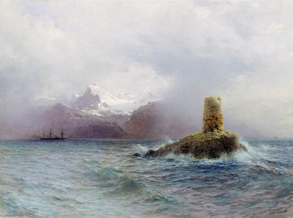 WikiOO.org - אנציקלופדיה לאמנויות יפות - ציור, יצירות אמנות Lev Felixovich Lagorio - Lofoten Island