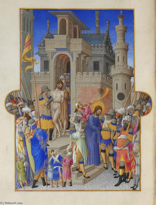WikiOO.org - Encyclopedia of Fine Arts - Lukisan, Artwork Limbourg Brothers - Christ Leaving the Praetorium