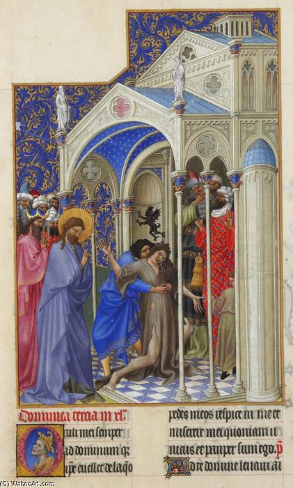 WikiOO.org - Encyclopedia of Fine Arts - Lukisan, Artwork Limbourg Brothers - Curing a Possessed Woman