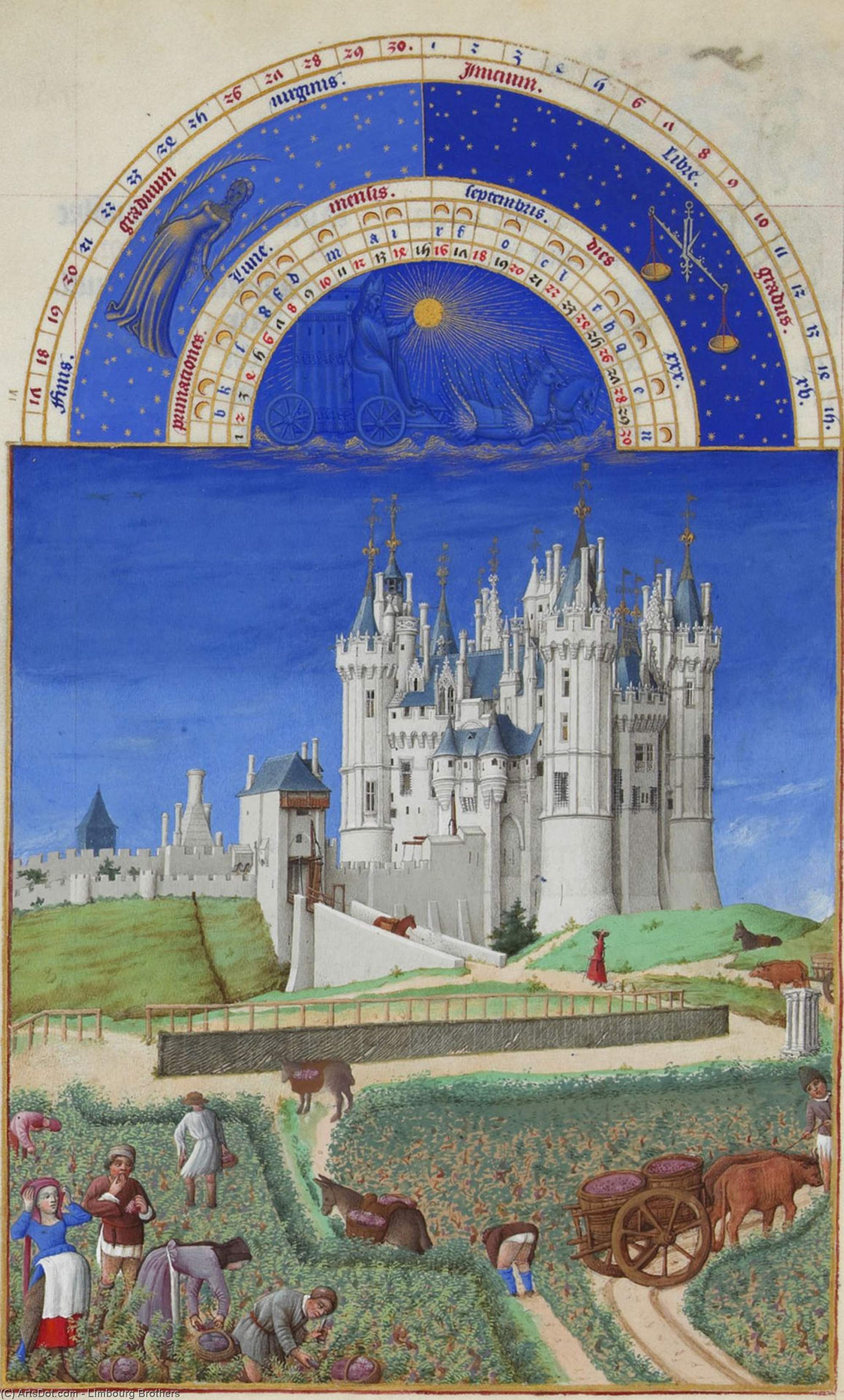 WikiOO.org - Encyclopedia of Fine Arts - Maalaus, taideteos Limbourg Brothers - September