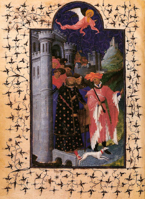 WikiOO.org - אנציקלופדיה לאמנויות יפות - ציור, יצירות אמנות Limbourg Brothers - The Departure of Jean de France Duke of Berry