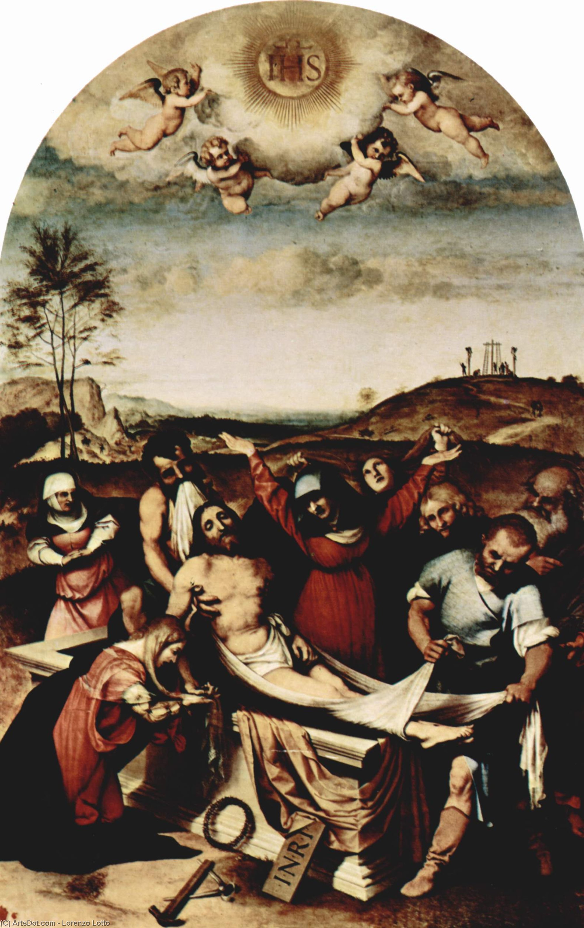 Wikioo.org - The Encyclopedia of Fine Arts - Painting, Artwork by Lorenzo Lotto - Deposition of Christ