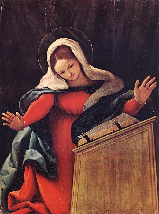 Wikioo.org - The Encyclopedia of Fine Arts - Painting, Artwork by Lorenzo Lotto - Virgin Annunciated