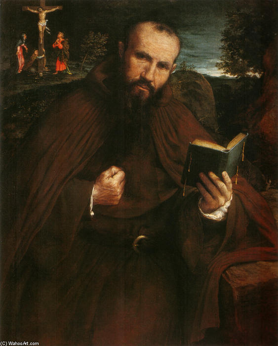Wikioo.org - The Encyclopedia of Fine Arts - Painting, Artwork by Lorenzo Lotto - Portrait of Fra Gregorio Belo di Vicenza
