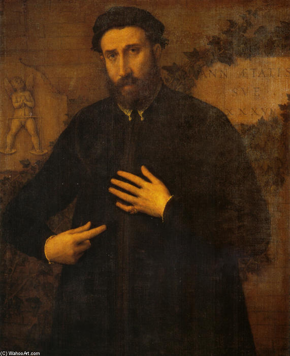 Wikioo.org - Die Enzyklopädie bildender Kunst - Malerei, Kunstwerk von Lorenzo Lotto - Porträt von A 37 Jahren alten Mann im