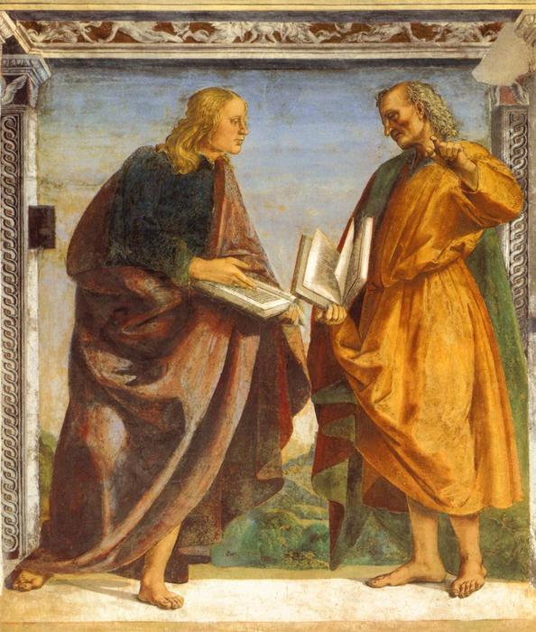 Wikioo.org – L'Enciclopedia delle Belle Arti - Pittura, Opere di Luca Signorelli - Coppia di apostoli in controversie