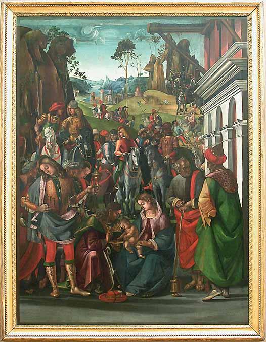 Wikioo.org - The Encyclopedia of Fine Arts - Painting, Artwork by Luca Signorelli - Adoration of the Magi