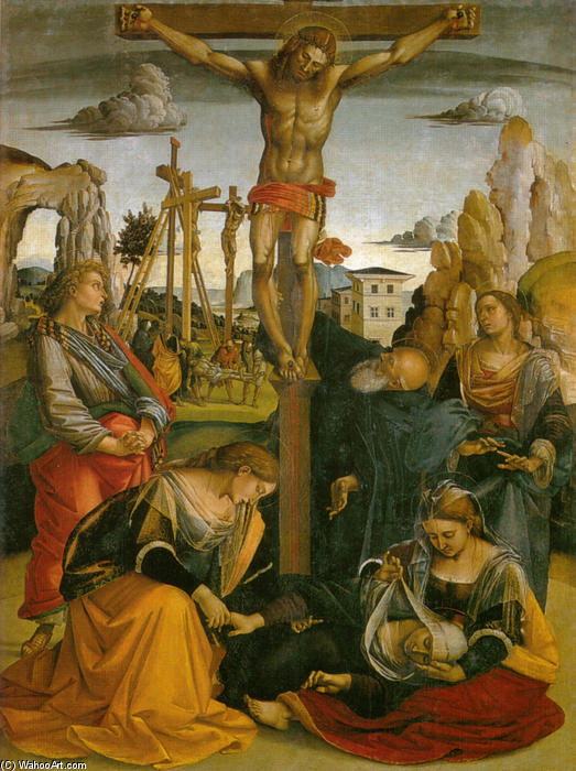 Wikioo.org - Die Enzyklopädie bildender Kunst - Malerei, Kunstwerk von Luca Signorelli - Kreuzigung von St Sepulchre