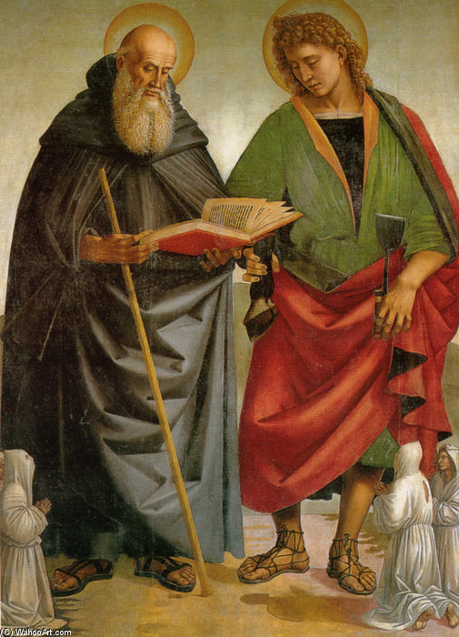 Wikioo.org - The Encyclopedia of Fine Arts - Painting, Artwork by Luca Signorelli - Saints Eligius and Antonio