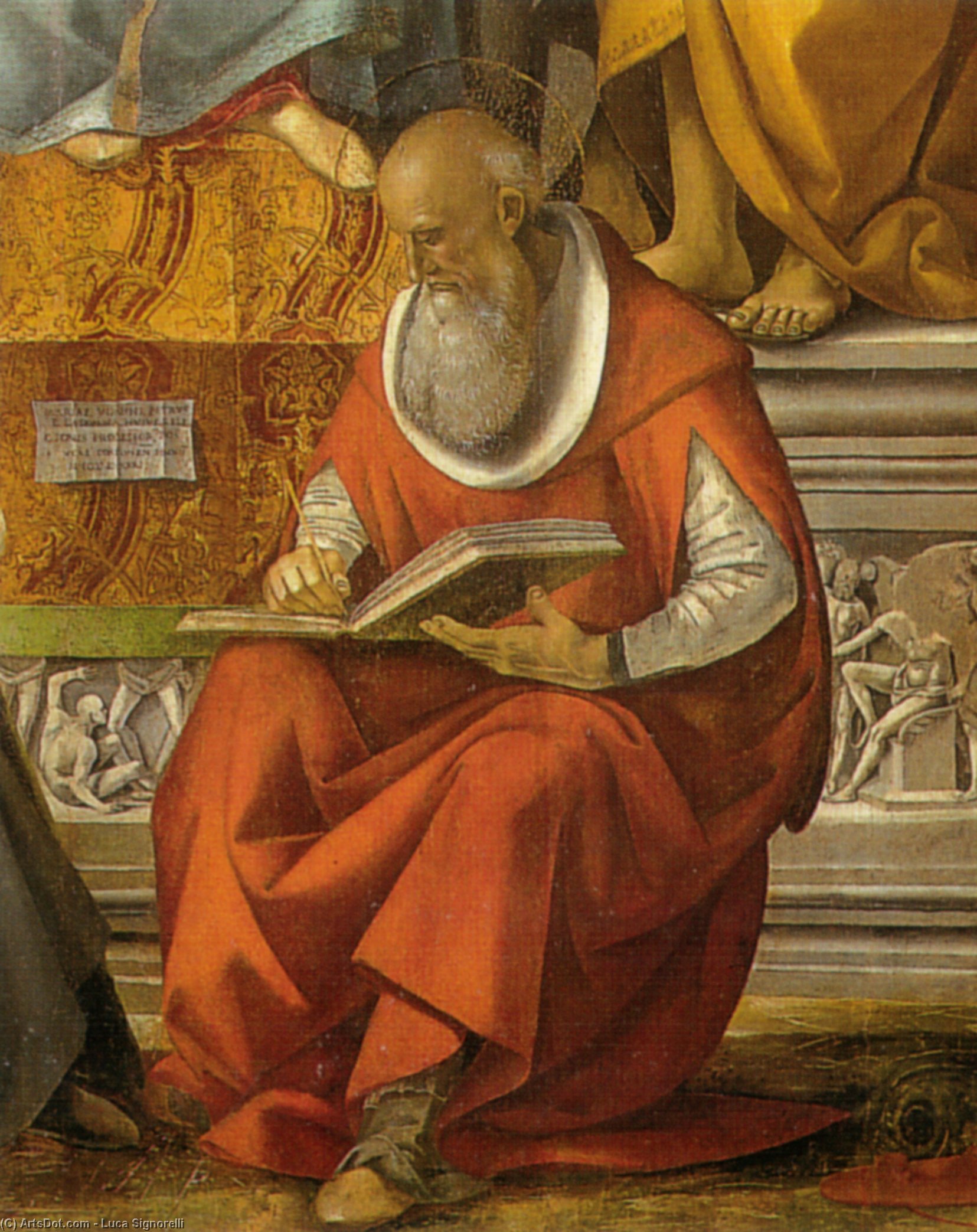 Wikioo.org - The Encyclopedia of Fine Arts - Painting, Artwork by Luca Signorelli - St. Jerome (detail from Virgin Enthroned with Saints)
