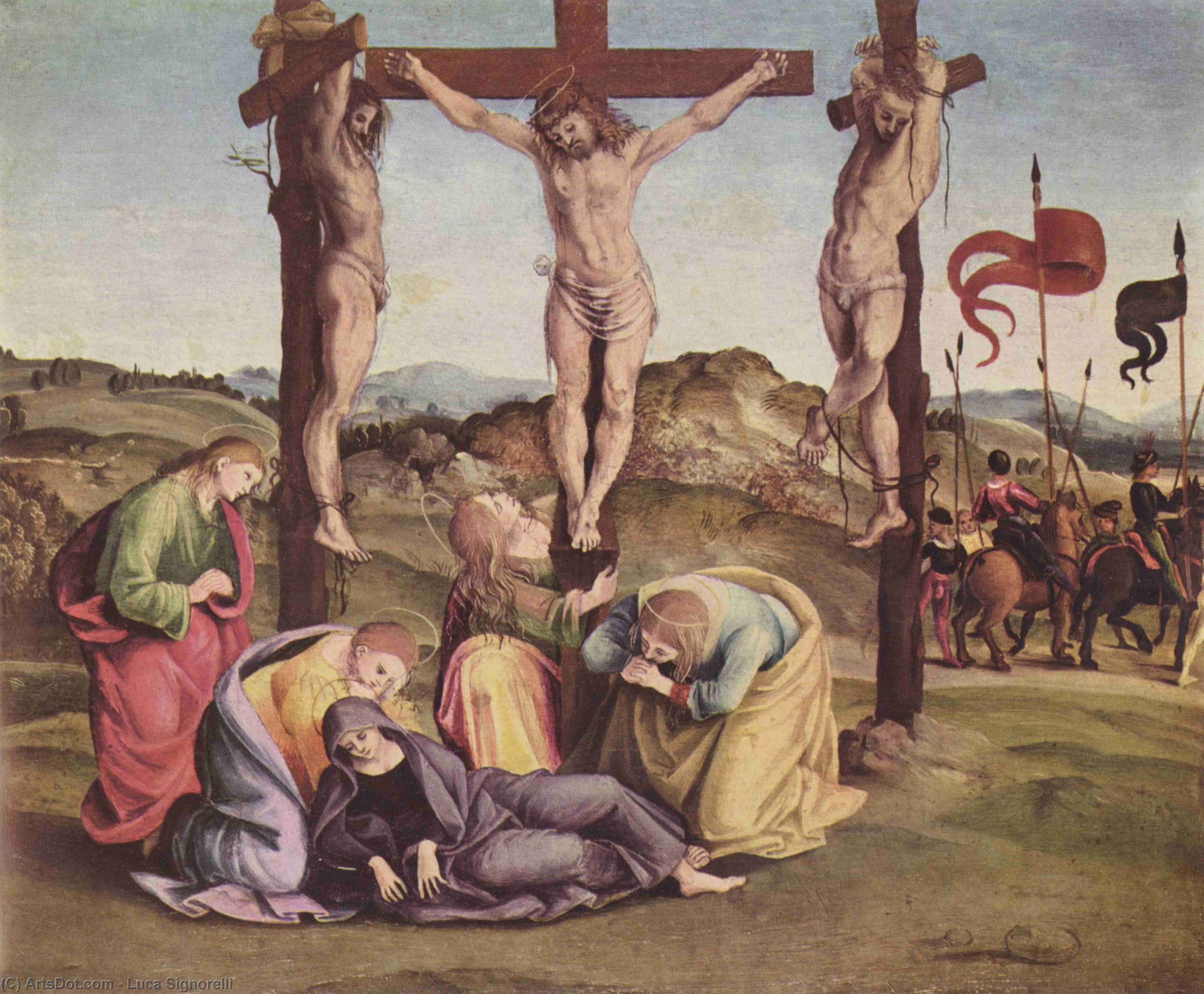 Wikioo.org - Die Enzyklopädie bildender Kunst - Malerei, Kunstwerk von Luca Signorelli - Die Kreuzigung