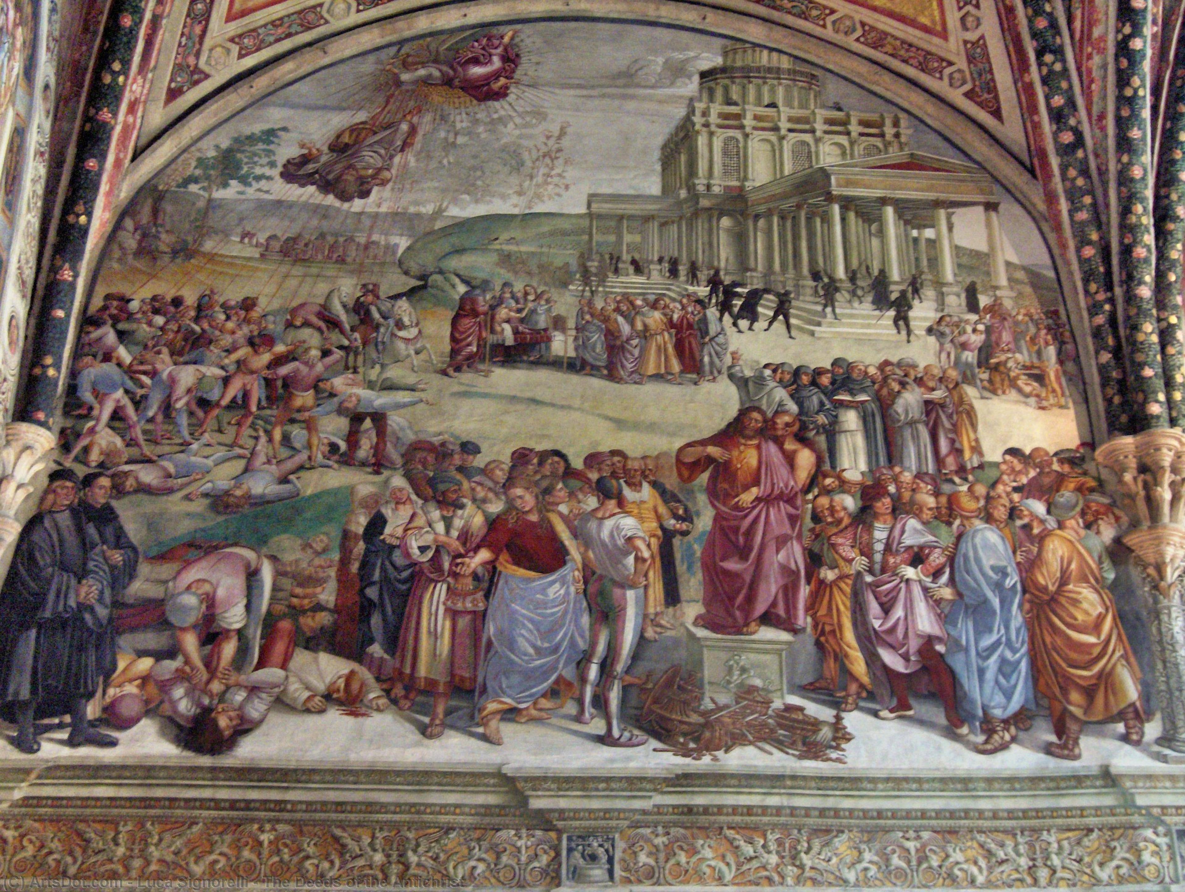 WikiOO.org – 美術百科全書 - 繪畫，作品 Luca Signorelli - 敌基督的事迹