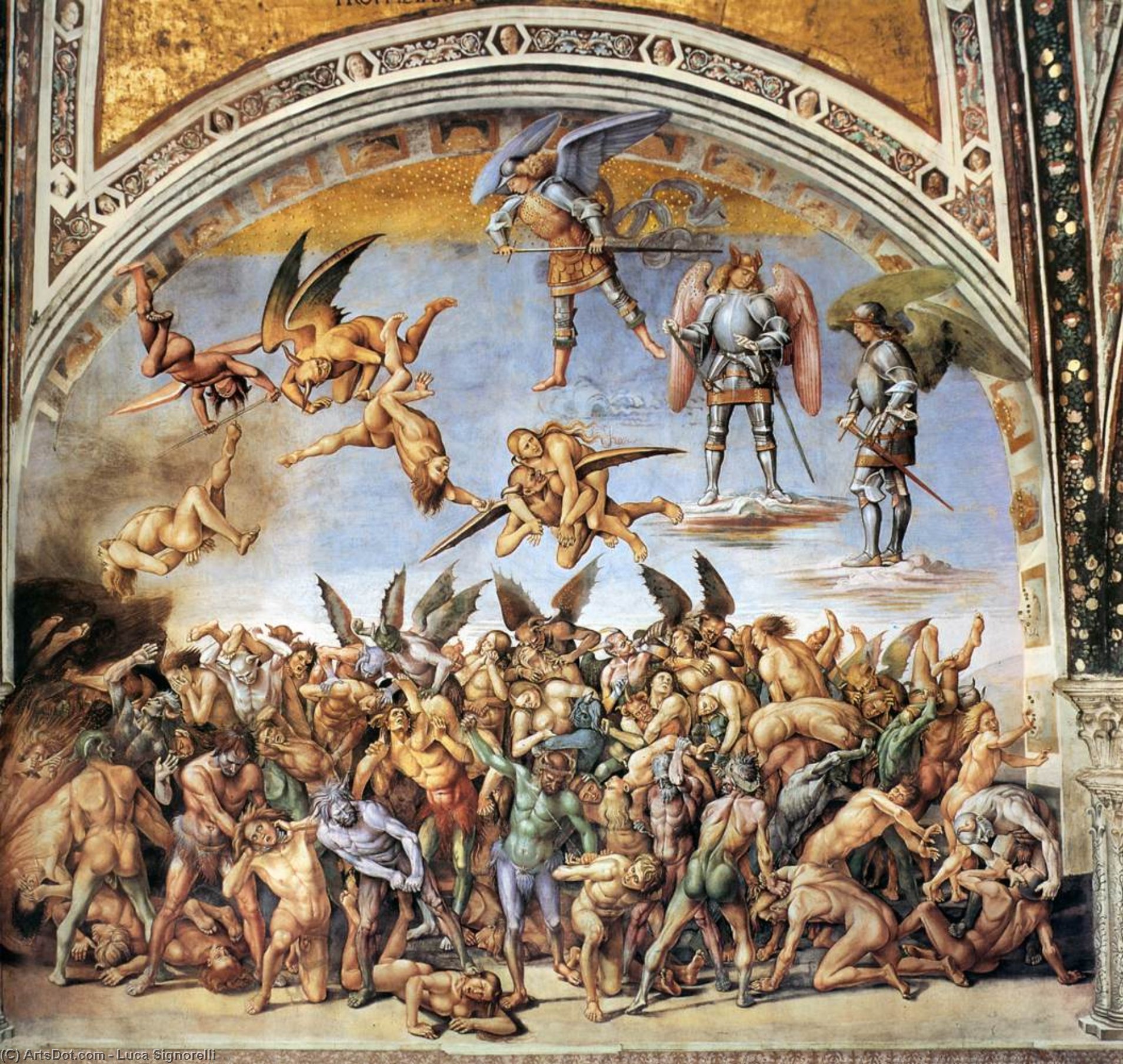 Wikioo.org – L'Encyclopédie des Beaux Arts - Peinture, Oeuvre de Luca Signorelli - le enfer