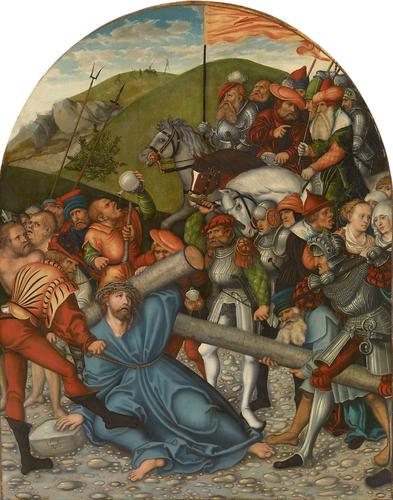 Wikioo.org - Die Enzyklopädie bildender Kunst - Malerei, Kunstwerk von Lucas Cranach The Elder - Die Kreuztragung Christi