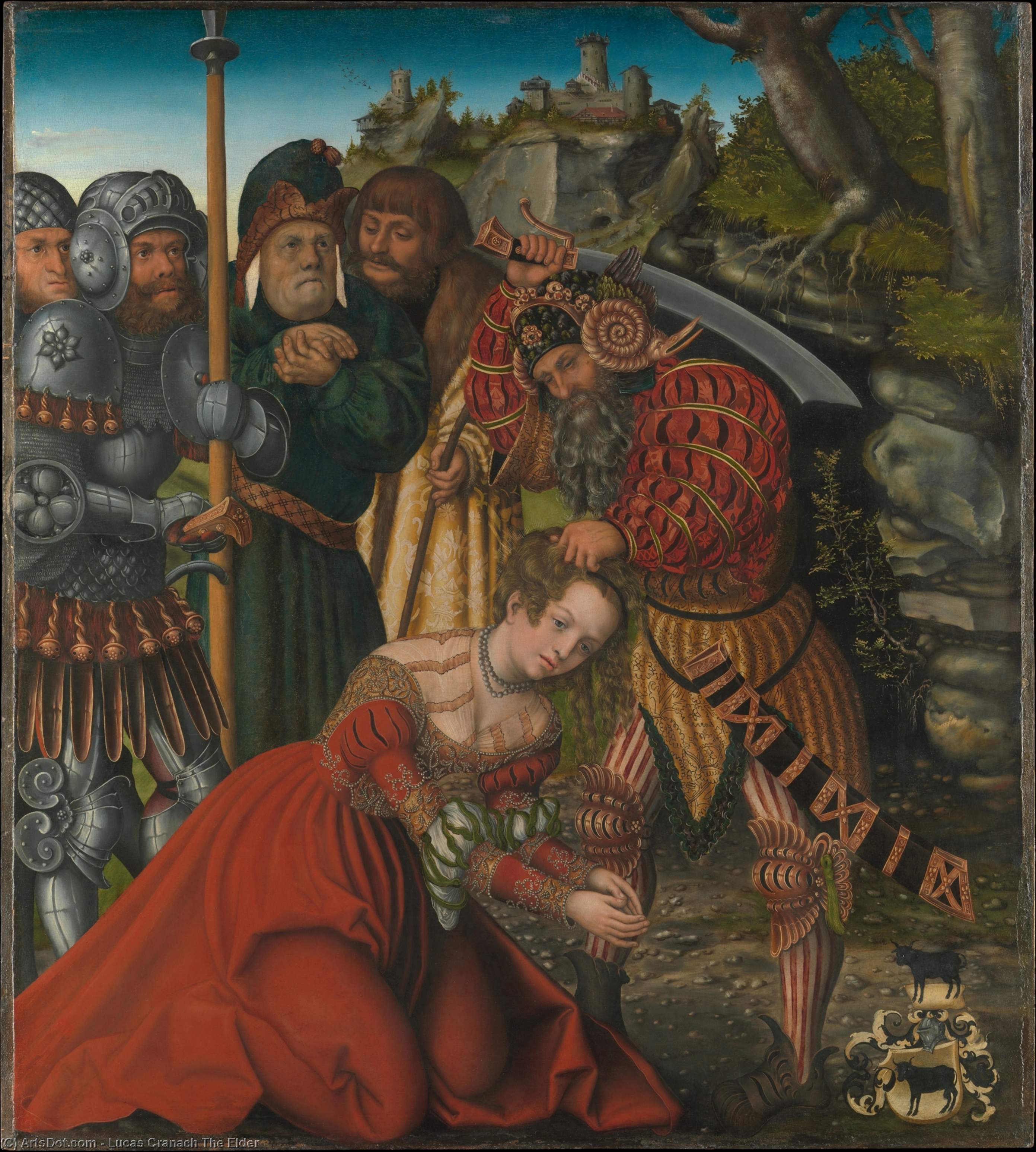 Wikioo.org - The Encyclopedia of Fine Arts - Painting, Artwork by Lucas Cranach The Elder - The Martyrdom of St. Barbara