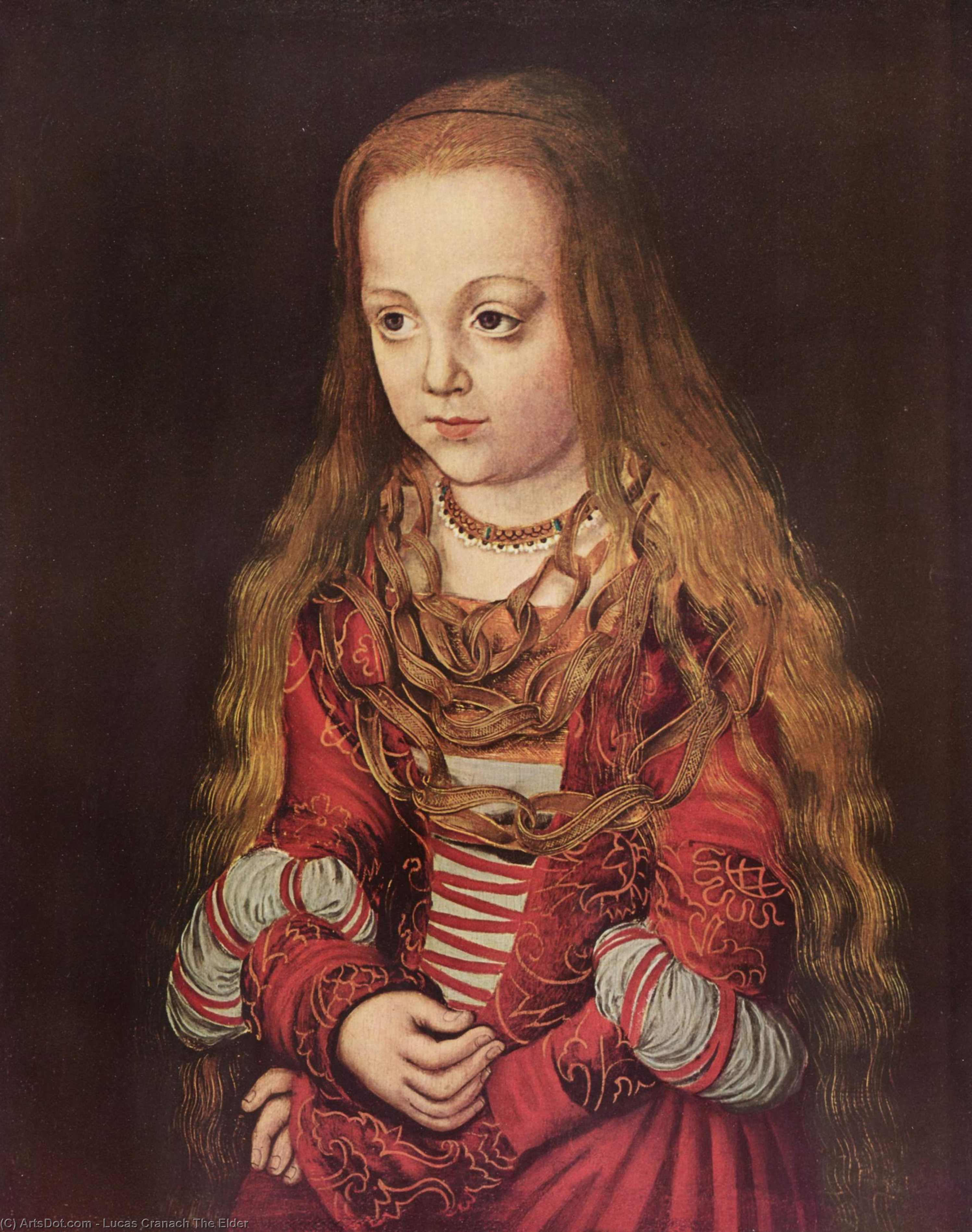 Wikioo.org – L'Enciclopedia delle Belle Arti - Pittura, Opere di Lucas Cranach The Elder - ritratto di una Sassone  Principessa