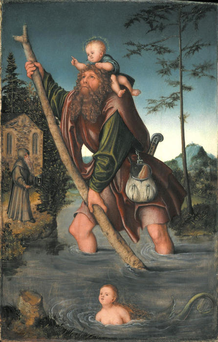 Wikioo.org – L'Encyclopédie des Beaux Arts - Peinture, Oeuvre de Lucas Cranach The Elder - Saint-Christophe