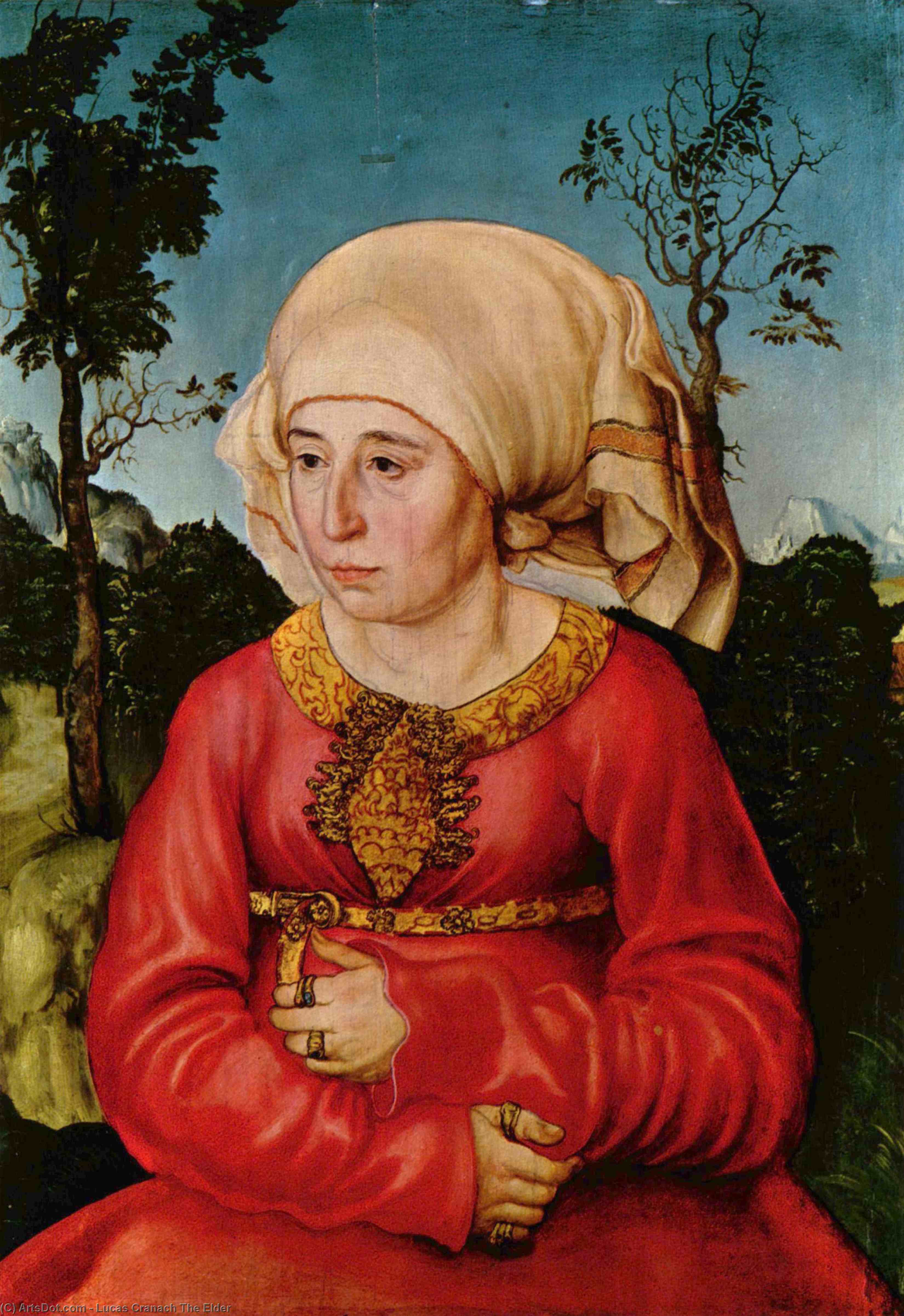 WikiOO.org - Enciklopedija dailės - Tapyba, meno kuriniai Lucas Cranach The Elder - Wife of Dr. Johann Stephan Reuss