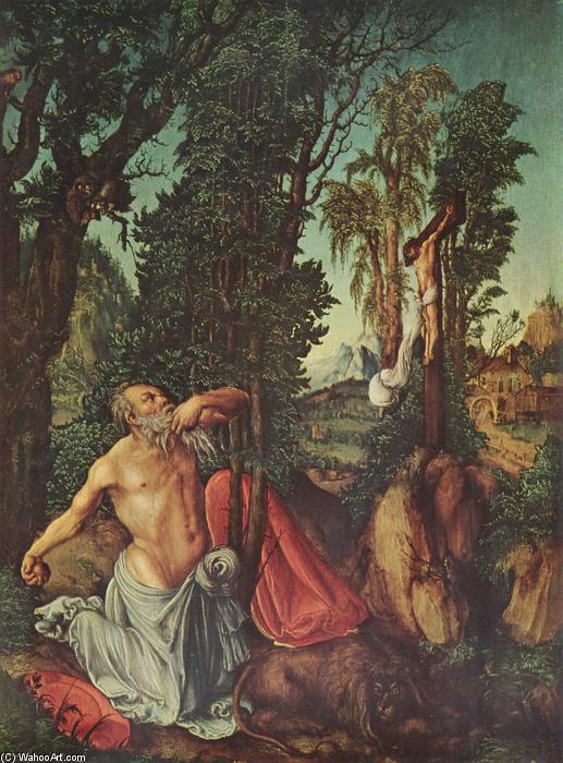 Wikioo.org - The Encyclopedia of Fine Arts - Painting, Artwork by Lucas Cranach The Elder - The Penitence of St. Jerome