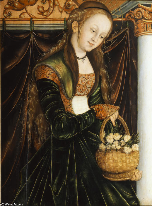 Wikioo.org - The Encyclopedia of Fine Arts - Painting, Artwork by Lucas Cranach The Elder - St. Dorothea