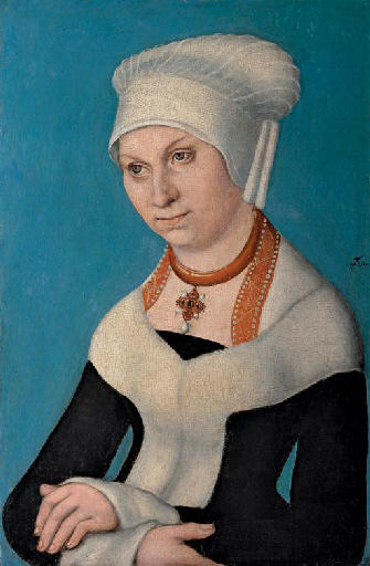 WikiOO.org – 美術百科全書 - 繪畫，作品 Lucas Cranach The Elder - 肖像萨克森州圣巴巴拉，公爵夫人