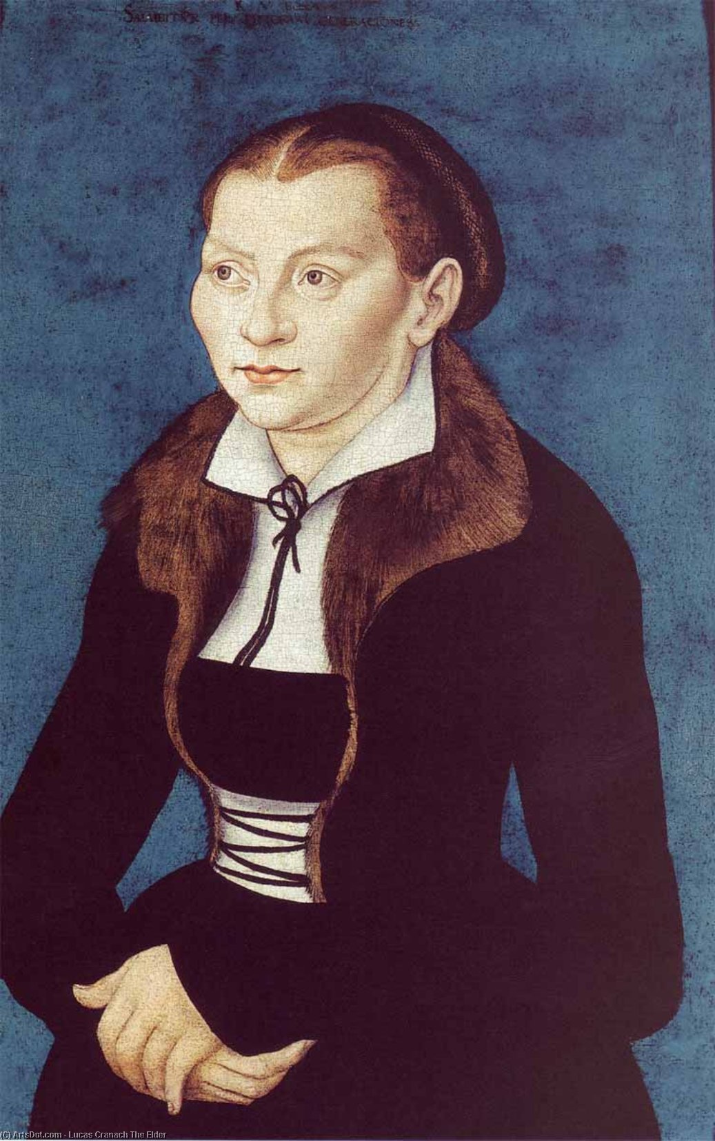Wikioo.org - The Encyclopedia of Fine Arts - Painting, Artwork by Lucas Cranach The Elder - Portrait of Katharina von Bora