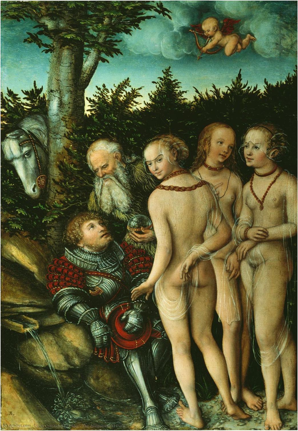 Wikioo.org - The Encyclopedia of Fine Arts - Painting, Artwork by Lucas Cranach The Elder - The Judgement of Paris