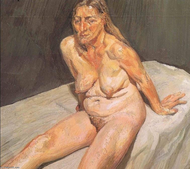 Wikoo.org - موسوعة الفنون الجميلة - اللوحة، العمل الفني Lucian Freud - Seated Nude