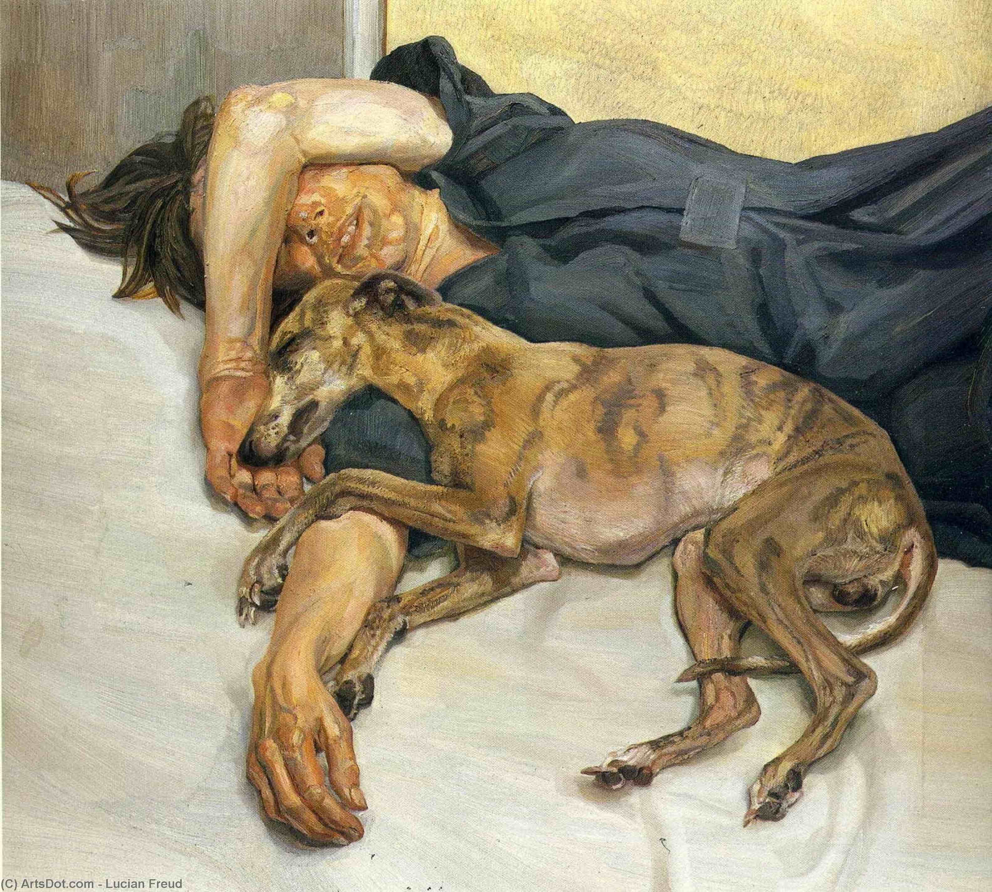 Wikioo.org - Encyklopedia Sztuk Pięknych - Malarstwo, Grafika Lucian Freud - Double Portrait