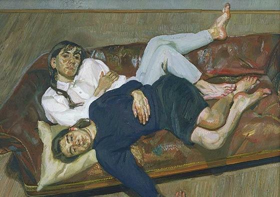 Wikioo.org - The Encyclopedia of Fine Arts - Painting, Artwork by Lucian Freud - Bella and Esther