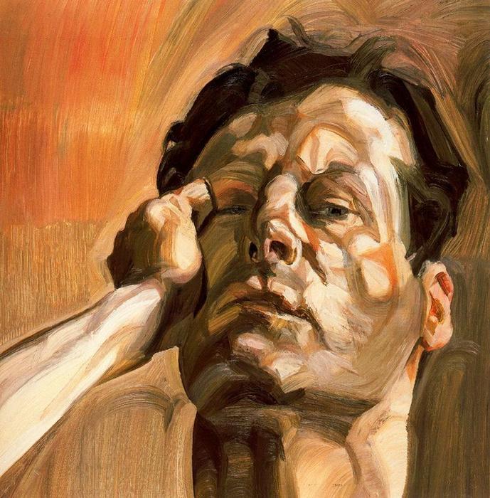 WikiOO.org - אנציקלופדיה לאמנויות יפות - ציור, יצירות אמנות Lucian Freud - Man's Head, Self Portrait