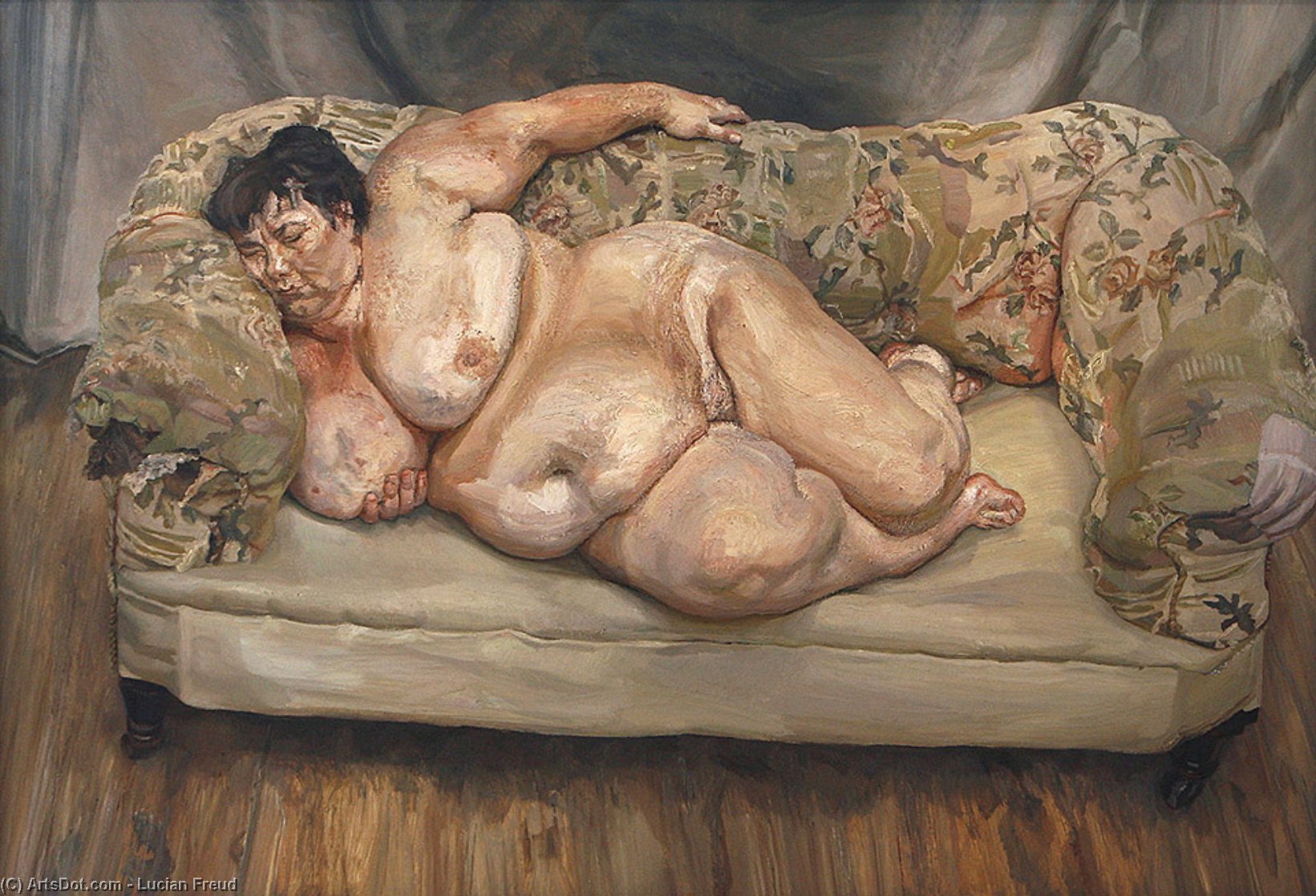 WikiOO.org - אנציקלופדיה לאמנויות יפות - ציור, יצירות אמנות Lucian Freud - Benefits Supervisor Sleeping (also known as Big Sue)
