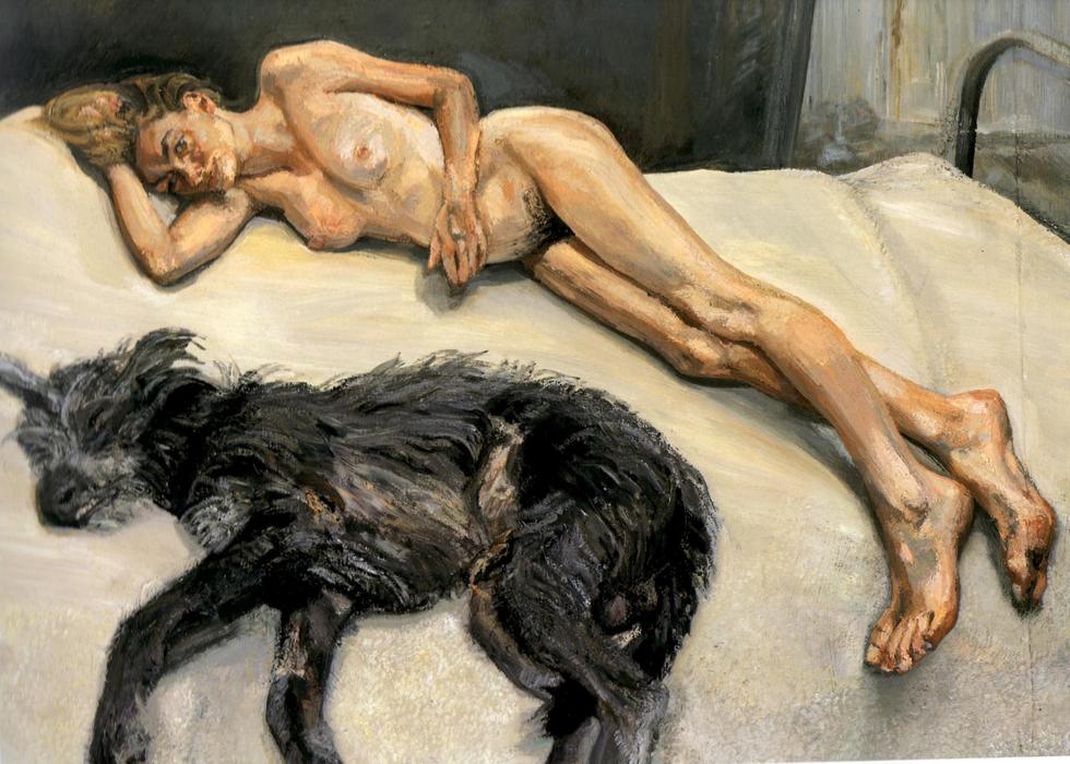 Wikioo.org - The Encyclopedia of Fine Arts - Painting, Artwork by Lucian Freud - Annabel and Rattler