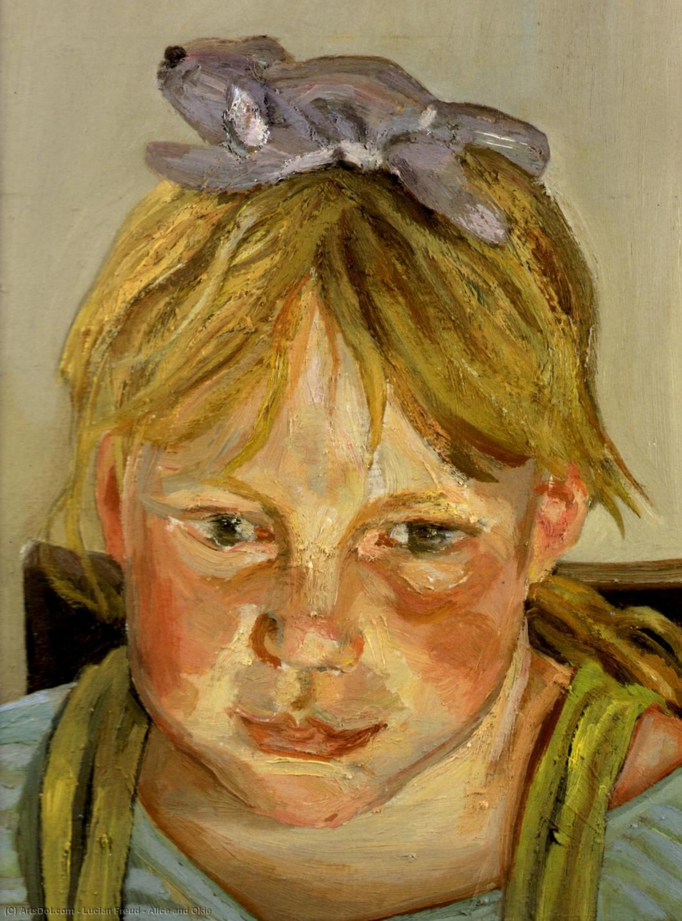 Wikioo.org - The Encyclopedia of Fine Arts - Painting, Artwork by Lucian Freud - Alice and Okie