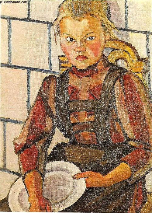 Wikioo.org - The Encyclopedia of Fine Arts - Painting, Artwork by Lyubov Sergeyevna Popova - Portrait of the Artist's Sister