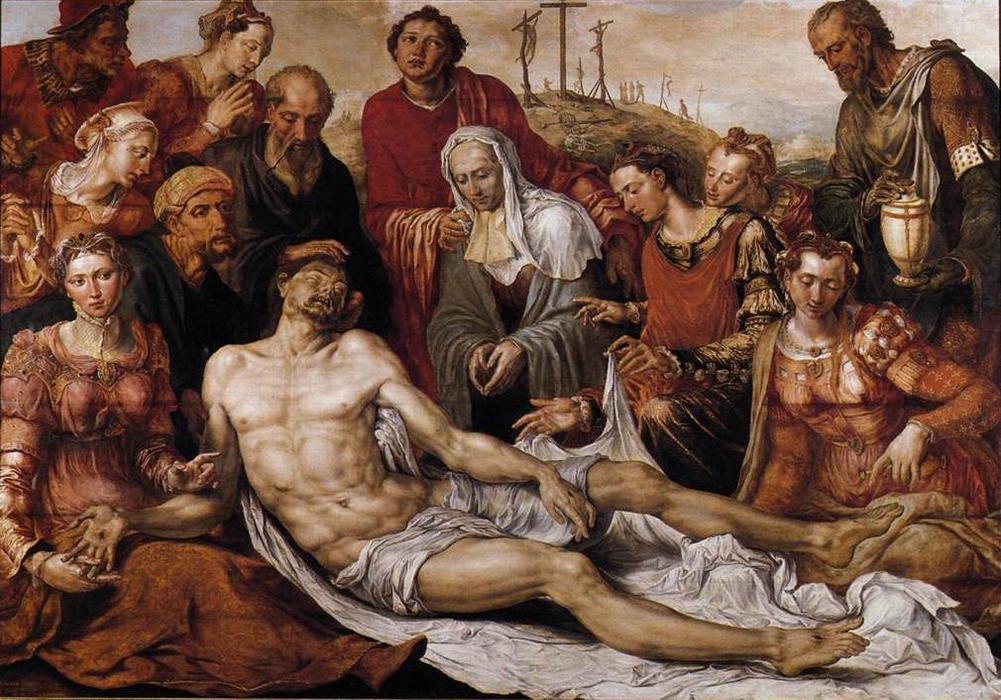Wikioo.org - Bách khoa toàn thư về mỹ thuật - Vẽ tranh, Tác phẩm nghệ thuật Maarten Van Heemskerck - Lamentation on the Dead Christ