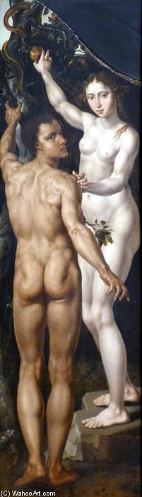 Wikioo.org – L'Enciclopedia delle Belle Arti - Pittura, Opere di Maarten Van Heemskerck - Adam e Eve