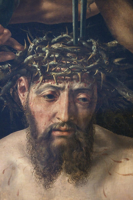 Wikioo.org – L'Enciclopedia delle Belle Arti - Pittura, Opere di Maarten Van Heemskerck - gesù cristo `crowned` con spine