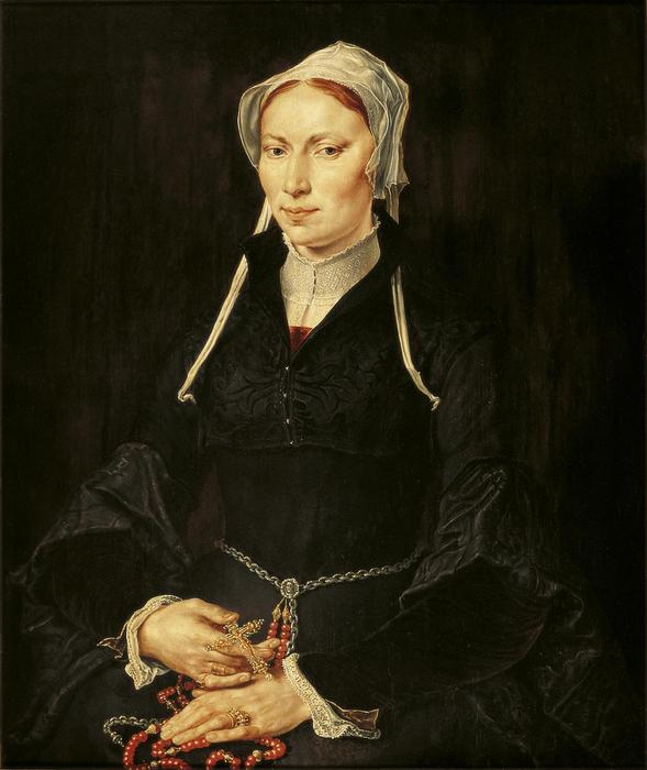 Wikioo.org - The Encyclopedia of Fine Arts - Painting, Artwork by Maarten Van Heemskerck - Painting of the nun Hillegond Gerritsdr