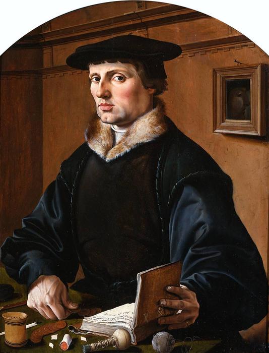 WikiOO.org - 백과 사전 - 회화, 삽화 Maarten Van Heemskerck - Portrait of a Man