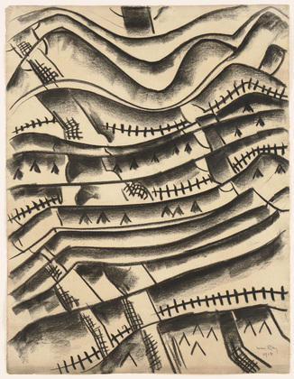Wikioo.org - The Encyclopedia of Fine Arts - Painting, Artwork by Man Ray - Ridgefield Landscape