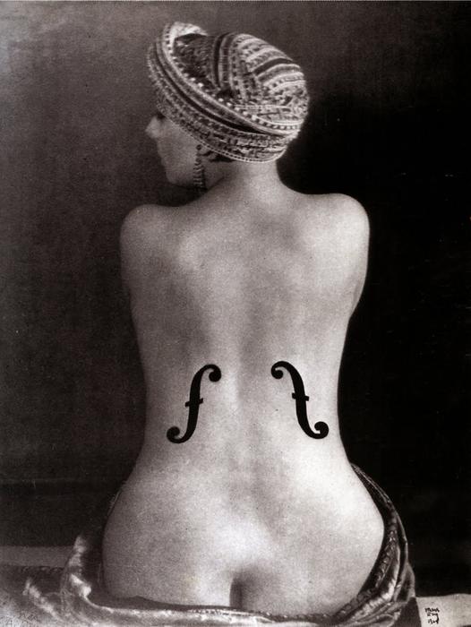 Wikioo.org - สารานุกรมวิจิตรศิลป์ - จิตรกรรม Man Ray - Ingre's Violin