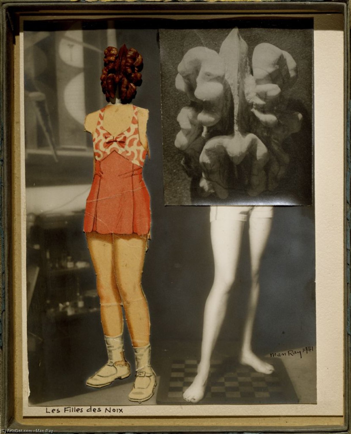 Wikioo.org - The Encyclopedia of Fine Arts - Painting, Artwork by Man Ray - Nut Girls (Les Filles des Noix)