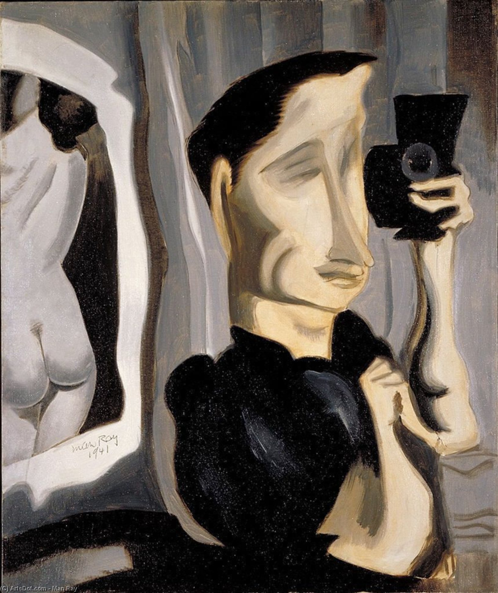 WikiOO.org - Encyclopedia of Fine Arts - Schilderen, Artwork Man Ray - Self-Portrait