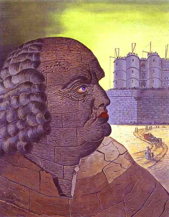 Wikioo.org - The Encyclopedia of Fine Arts - Painting, Artwork by Man Ray - The Imaginary Portrait of the Marquis de Sade
