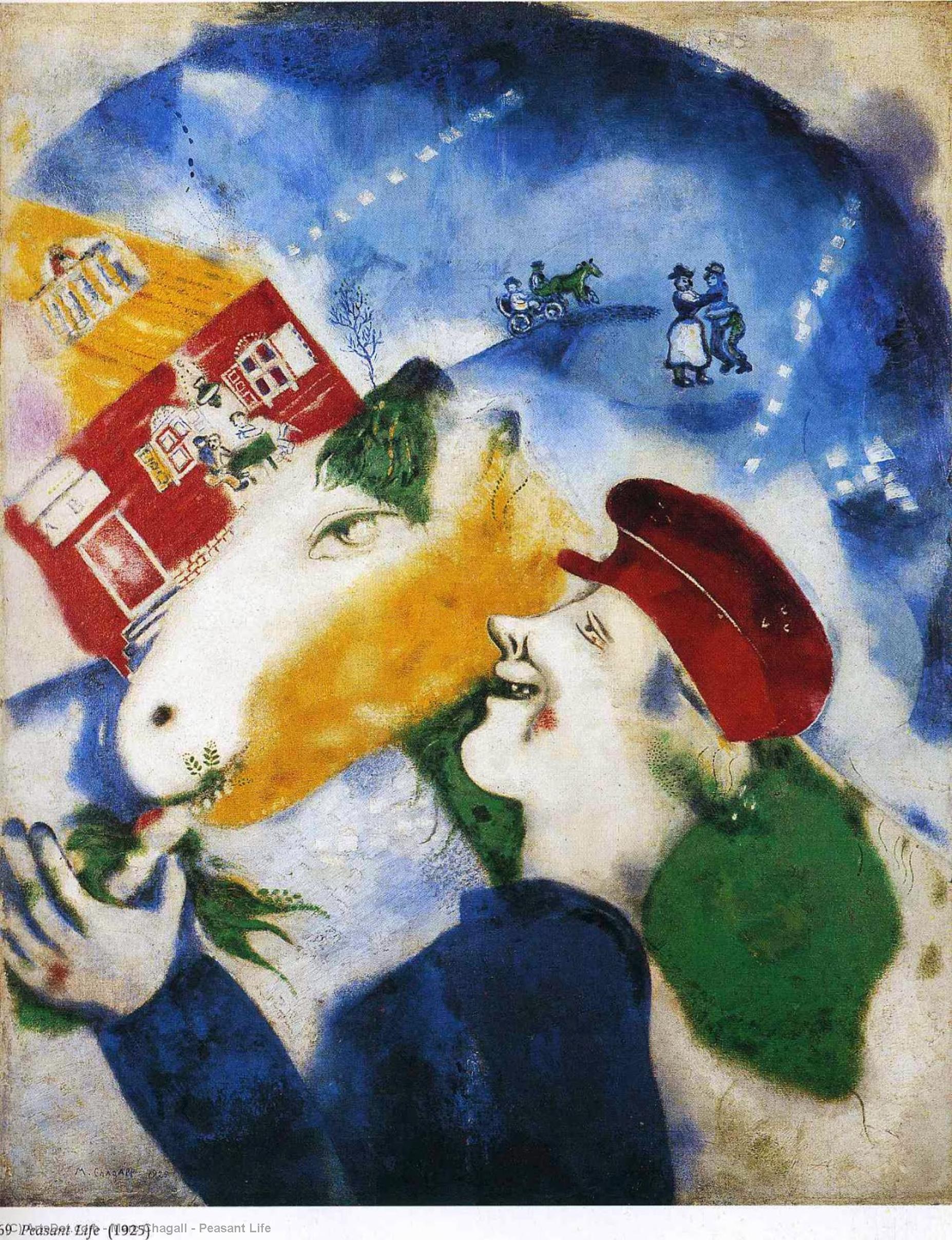 WikiOO.org - Encyclopedia of Fine Arts - Maleri, Artwork Marc Chagall - Peasant Life