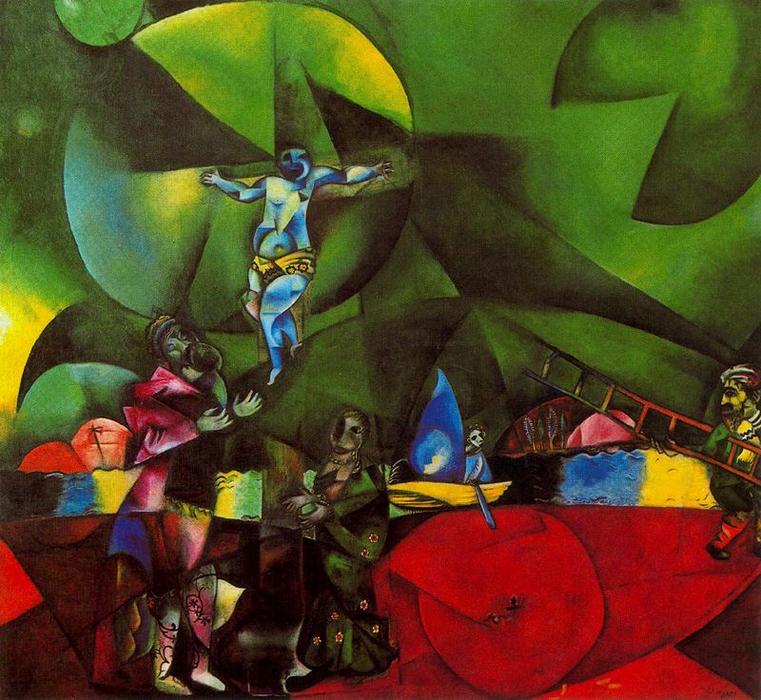 Wikioo.org - Bách khoa toàn thư về mỹ thuật - Vẽ tranh, Tác phẩm nghệ thuật Marc Chagall - Golgotha