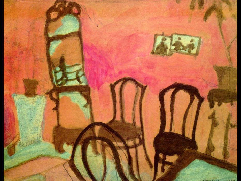 WikiOO.org - Енциклопедия за изящни изкуства - Живопис, Произведения на изкуството Marc Chagall - Small Drawing Room